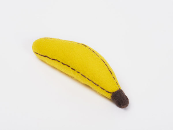 banane jaune en feutrine